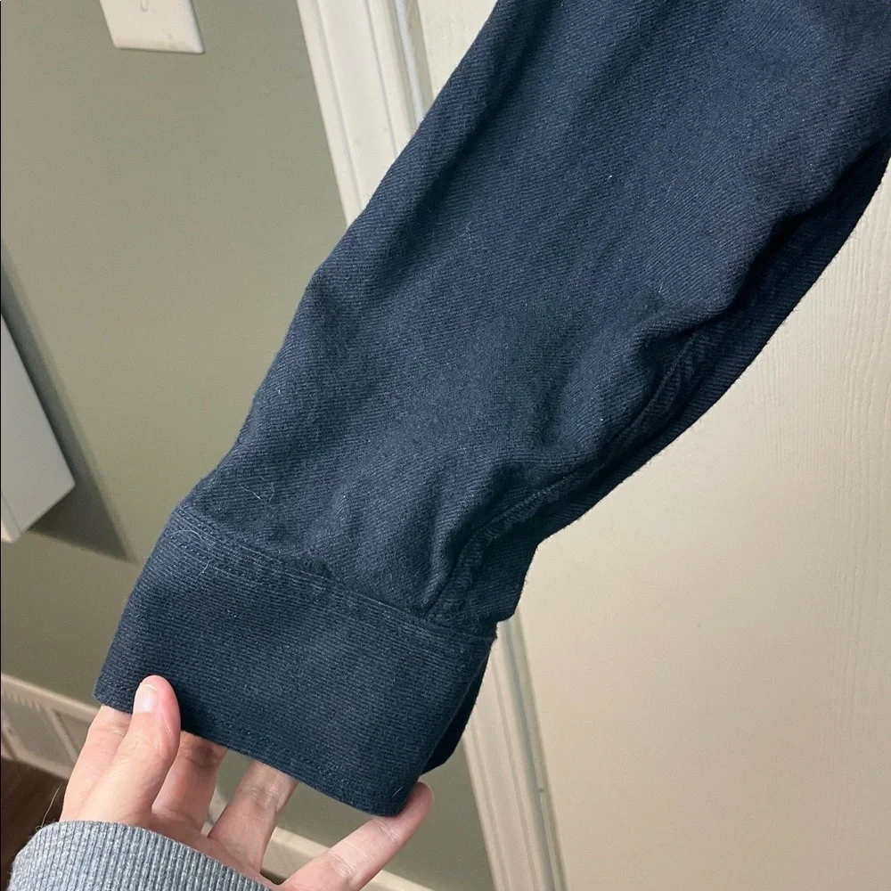 KUIU Navy Men’s Like New Wool Cotton Blend Button-Up Long Sleeve Textured Large - Picture 4 of 12